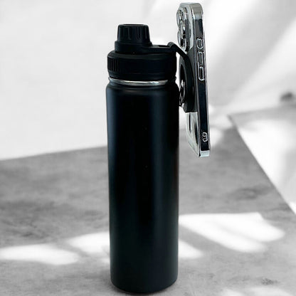 Gourde avec support magnétique pour téléphone portable